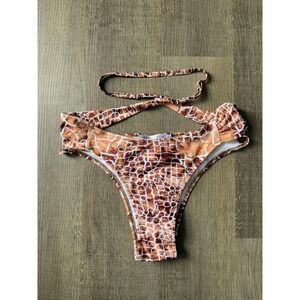 Modern Moose Los Angeles Bikini Bottom Swimwear Animal Print Safari Size Large‎